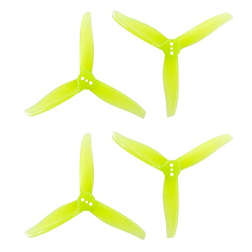 Gemfan 4Pairs 3016 Propeller 1,5 mm / 2 mm Montage Loch 3 Zoll 3-Paddel CW CCW PC Material Geeignet für 1108-1303 Motoröffnung 1,5 mm / 2 mm RC Propeller (1.5mm Yellow) von Gemfan