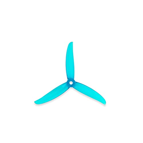 Gemfan 5136 Propeller mit drei Flügeln: 2 CCW 2 CW Propeller – Racing Drohne mehrfarbiges Quadcopter-Rahmen-Set, zwei Vorder- und Rückwärtsgang, transparent blau von Gemfan