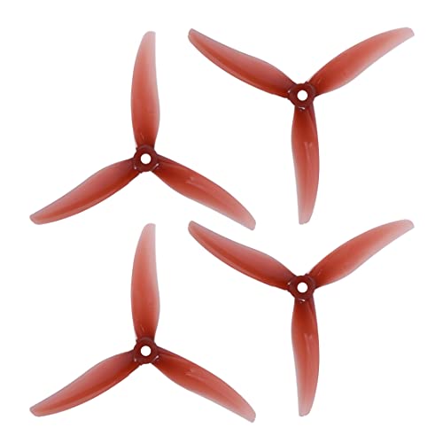 Gemfan Freestyle3/4 3-Blatt-Propeller, 13 cm, PC-Paddel für Freestyle, Quadcopter, Renndrohne, DIY-Ersatzteil (rot, F4) von Gemfan