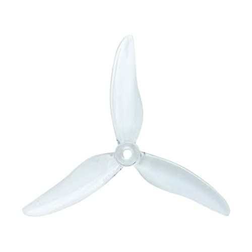 Gemfan Hurricane 51499 Propeller mit 3 Flügeln, 12,7 cm (5 Zoll) Tri-Blade Props (2 CW + 2 CCW) für 210 220 250 FPV Racing Drohne Quadcopter (klar) von Gemfan