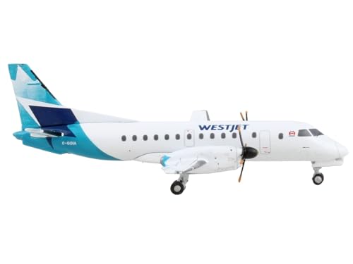 Gemini Jets GJWJA2212 Saab 340B Westjet Pacific Coastal A/L C-GOIA Scale 1:400 Flugzeugmodell, Weiß von GeminiJets