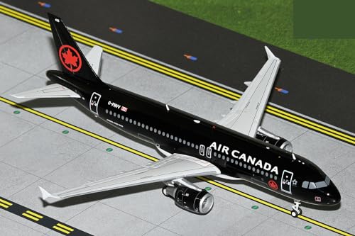 GeminiJets Airbus A320-200 Air Canada Black Color C-FNVV 1:200 - Metall-Modellflugzeug mit Fahrwerk und Standfuß - Sammler- und Hobbyisten-Modell für Erwachsene ab 14 Jahren von GeminiJets