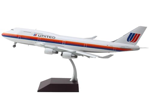 GeminiJets Boeing 747-400 United Saul Bass Flaps Down N175UA 1:200 Modellflugzeug von GeminiJets