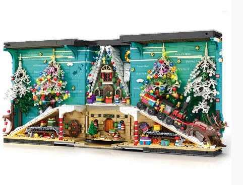 General Jim's Christmas Book Nook Modular Building Block Christmas Scene Decoration Display Great for Adults and Teens von General Jim's