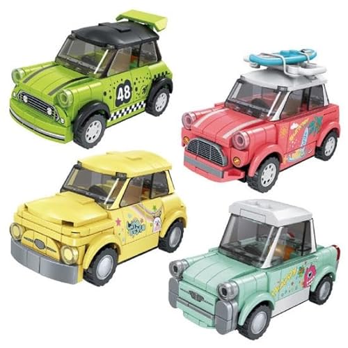 General Jim's Roadster Cars 4er Set Erstaunliche Mini Cars 480+ Stück Sehr Detaillierte Modular Bausteine Brick Spielset oder Modelle - Perfekt von General Jim's