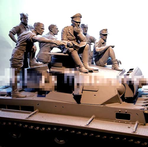 ( 1/16 ) WWII Deutsche Soldaten Resin Modellbausatz (6 Personen, keine Panzer), unmontierte und unbemalte Resin Modellteile (F6lY-7) von Generic