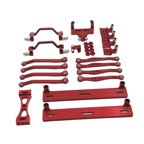 1/16 RC Auto Upgrade Ersatzteil Kit Metall Zugstange Shock Mount Set Metall Shock Mount Teil, ROT von Generic