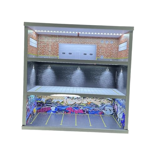 1/64 Maßstab Modell Auto Vitrine Spielzeug Auto Lagerung Box Garage Diorama Schaufenster Organizer, Style A 1/64 Maßstab Modell Auto Vitrine Spielzeug Auto Lagerung Box Garage Diorama Schaufenster Organizer, Style A von HuadaXtai