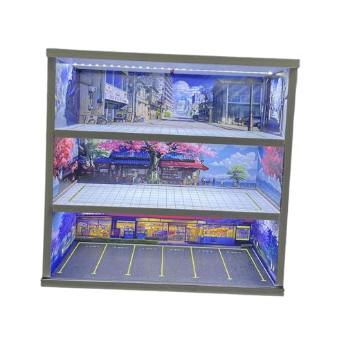 1/64 Maßstab Modell Auto Vitrine Spielzeug Auto Lagerung Box Garage Diorama Schaufenster Organizer, Style F 1/64 Maßstab Modell Auto Vitrine Spielzeug Auto Lagerung Box Garage Diorama Schaufenster Organizer, Style F von HuadaXtai