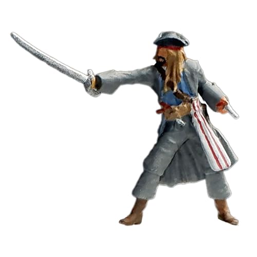 1/64 Piraten-Actionfiguren, Piratenfiguren, DIY-Projekte, Schreibtisch-Dekoration, pädagogische Spielfiguren, Cooles Piratenspielzeug für Mädchen, Erhebe das Messer von Generic