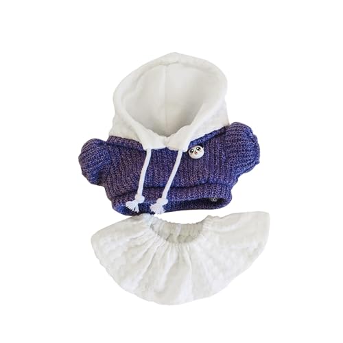 1 Set Puppenkleidung für 20cm Puppen Kapuzenpullover Und Rock DIY Soft Fashion Stoffpuppen Spielzeug Zubehör Puppenanzug Süß, Lila von Generic