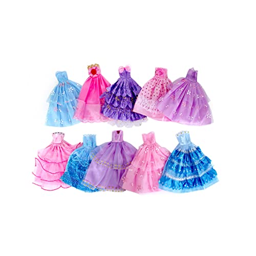 10 PCs handgefertigte Neuheit Kleider Hochzeitsfeierkleid Kleider Kleidung für Puppen (zufällige Farbe/Stil). von Generic