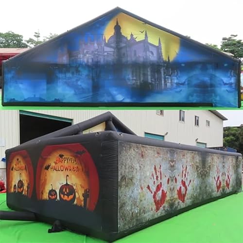 10.1x5.0x2.0 m Large Full Printing Scary Inflatable Maze Arena with Blower Pumpkins Inflatable Maze Haunted House for Halloween von Generic