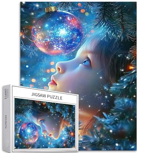 1000 Teile Weihnachtsmädchen-Puzzles für Erwachsene und Anfänger, Frohe Weihnachten, Puzzle, herausfordernde Familienaktivitäten, Bastelpuzzle für Heimdekoration, Geschenke, 50,8 x 68,6 cm 1000 Teile Weihnachtsmädchen-Puzzles für Erwachsene und Anfänger, Frohe Weihnachten, Puzzle, herausfordernde Familienaktivitäten, Bastelpuzzle für Heimdekoration, Geschenke, 50,8 x 68,6 cm von Generic