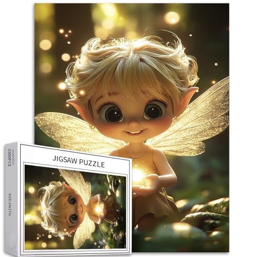 1000 Teile blonde Elfe Puzzle für Erwachsene, buntes Puzzle für Heimdekoration, Geschenke, Familienpuzzle, perfekt für Spieleabende, 50,8 x 68,6 cm von Generic