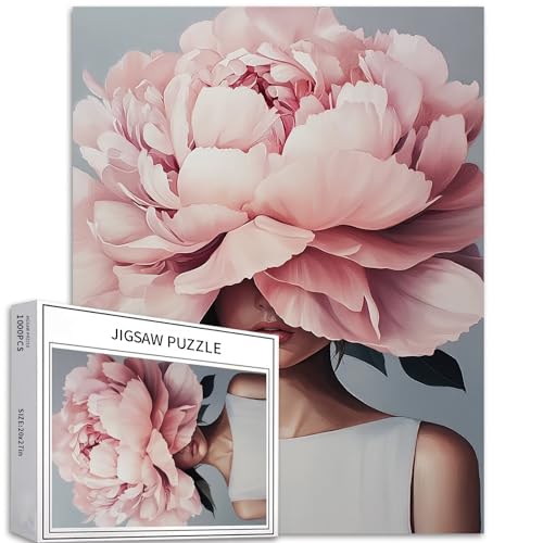 1000-teiliges Puzzle für Erwachsene mit Blumen auf dem Kopf, 50,8 x 68,6 cm, bunte DIY-Puzzles für Heimdekoration, Geschenke, Familienpuzzle, perfekt für Spielabende von Generic