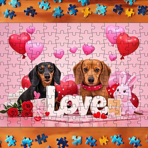 130-teiliges Puzzleset zum Thema Valentinstag, Valentinstags-Puzzle für Paare und Kinder, ideal für Familienspiele, Puzzle A5 RKh316 (21X30CM) von Generic