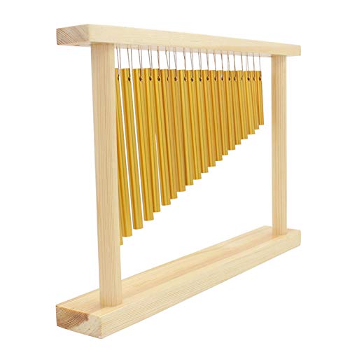 20 Stäbe Einreihiges Musik-Percussion-Glockenspiel-Instrument, Einfach zu Spielen für Kinder mit Holzständer Zum Erlernen der Musikinspiration von Generic