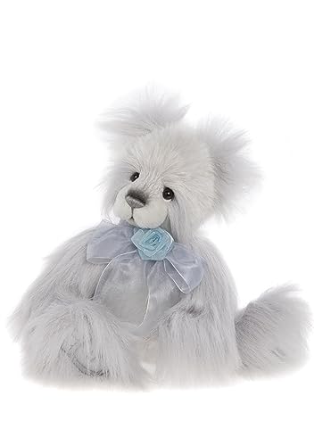 Charlie Bears - Gartenparty | 2023 Plüschkollektion Teddybär, grauer Teddybär, Accessoire-Bär, handgefertigt, Sammlerstück, Andenken, voll zusammengefügt von Charlie Bears