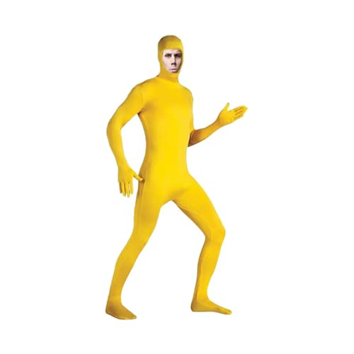 2025 Erwachsene Open Face Zentai Cosplay Jumpsuit Ganzkörperanzug Orange Tight Ganzkörperanzug Kostüm Bodysuit Kostüm für Party Karneval Kostüm Unisex Zentai GanzköRperanzug von Generic