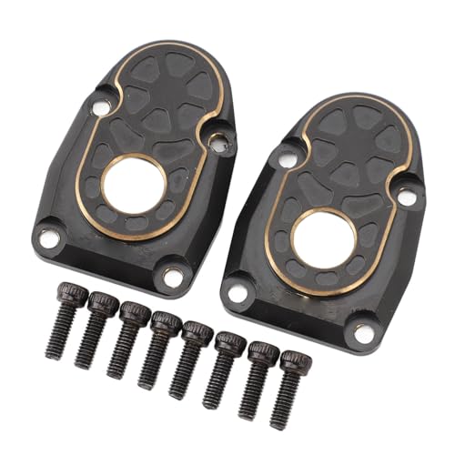 2PCS RC Portalabdeckungen, Messing Portalantriebsgehäuse RC Achsschenkel für Axial Capra für SCX10 III AR45P Achse 1/10 Upgrades Teile RC Autos Schwarz von Generic