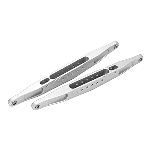 2PCS RC Rear Lower Längslenker Aluminiumlegierung Hohe Festigkeit für Losi Baja Rey Hammer Rey 1/10 RC Auto (Silver) von Generic