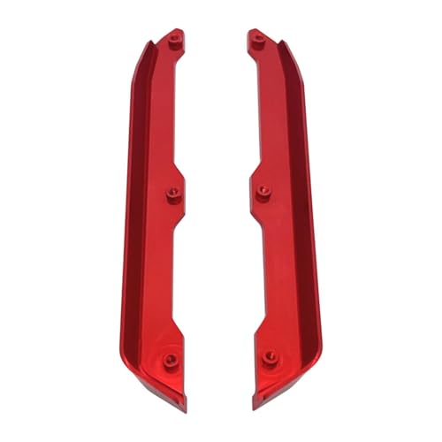 2X 1/14 RC Auto Chassis Schlamm Guards Seite Trails Bar Aluminium Legierung Ersatz für Wltoys 144016 144018, Rot von Generic