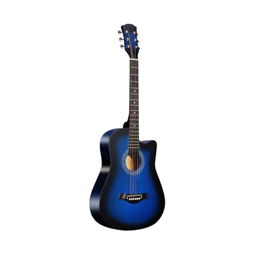 38'' Akustikgitarre Musikinstrument Metall Tuner Pegs Lernen Sie, Kupfersaiten zu Spielen, Als Geschenk für Professionelle Geburtstagskinder, Blau von Generic