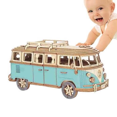 3D-Bus-Puzzle aus – Bastel-Reisebus-Puzzle-Modellbausatz aus | Pen-Bauset, kreatives -Montagespielzeug, Bus-Puzzle für Kinder und Erwachsene, Schreibtisch-Display-Modell, pädagogisches B von Generic