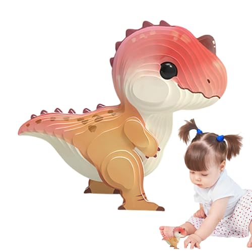 3D Dinosaurier Puzzle, Dinosaurier-Puzzle, 3D Papier Spielzeug Dinosaurier Tierpuzzle - Lernspielzeug für Dinosaurier-Lernaktivitäten, Bausteine für Tiere für Kinder ab 6 Jahren von Generic