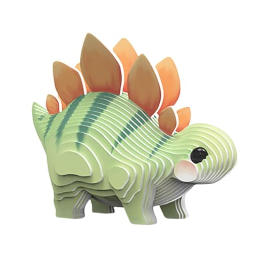 3D-Dinosaurier-Puzzles,3D-Dinosaurier-Puzzles | 3D-Papierspielzeug-Dinosaurier-Tierpuzzle - Bausteine zum Training der Hand-Auge-Koordination, Dinosaurier-Papierpuzzles für Vorschulaktivitäten von Generic