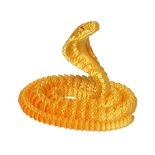 3D-Druck 3D-gedruckte Tiere 23-Zoll-gedrucktes Spielzeug für Erwachsene 3D-gedrucktes bewegliches, Flexibles Kristallspielzeug für zu Hause Urd760 (Gold, One Size) von Generic