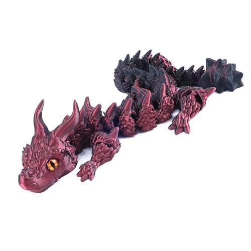 -Gedruckter Drache - -Drache, Druck-Drache, Fidget Dragon Desktop-Spielzeug | Gelenkiges Zappeldrachenspielzeug, Home Desktop Decor Gelenksimulation Drache Flexible Gelenke Für Tischauto von Generic