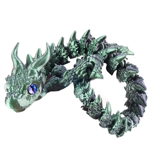 -Gedruckter Drache - -Drache, Druck-Drache, Fidget Dragon Desktop-Spielzeug | Gelenkiges Zappeldrachenspielzeug, Home Desktop Decor Gelenksimulation Drache Flexible Gelenke Für Tischauto von Generic