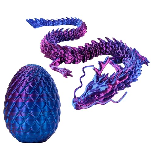 Gedrucktes Drachen Figuren | Drachenei Geheimnisvolle Drachen Spielzeug Realistische Beweglicher Drachen Figuren Überraschung Easter Dracheneier Wohnkultur Geschenke für Erwachsene Kinder von Generic