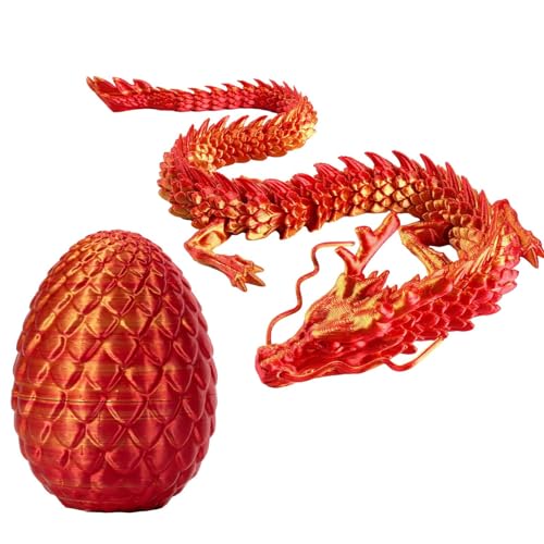 Gedrucktes Drachen Figuren | Drachenei Geheimnisvolle Drachen Spielzeug Realistische Beweglicher Drachen Figuren Überraschung Easter Dracheneier Wohnkultur Geschenke für Erwachsene Kinder von Generic