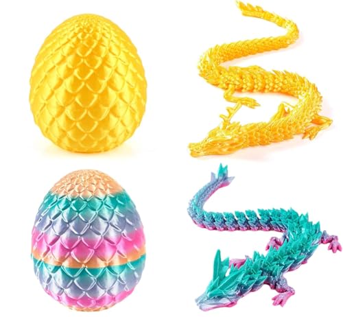 3D Gedrucktes Drachenei mit Drache, Mystery Kristall Ostern Überraschungsei Drachenei Gelenkiger Voll Beweglicher, Zappelspielzeug für Kinder Erwachsene Heim Büro Schreibtischspielzeug 3D Gedrucktes Drachenei mit Drache, Mystery Kristall Ostern Überraschungsei Drachenei Gelenkiger Voll Beweglicher, Zappelspielzeug für Kinder Erwachsene Heim Büro Schreibtischspielzeug von Generic