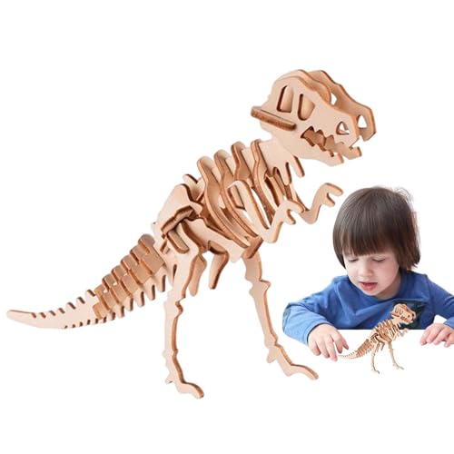 -Holzpuzzle Dinosaurier | diys STEM-Lernpuzzle | Sicheres Konstruktionsspielzeug aus für Kinder und Erwachsene, ideal zur Anregung der Kreativität und des Lernens von Generic