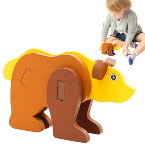 3D Holzpuzzles Tiermodell - Tiere 3D Puzzle Set - 3D Holz Modell Puzzles Sets für Kinder Jungen Mädchen Geburtstagsgeschenk von Generic