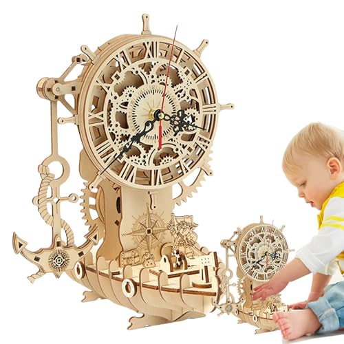 3D -Holzrätsel, 3D -Holzpuzzle | Holzrätsel 3D -Puzzle Holzsets | 3D -Holz -Puzzle Desktop -Uhr Making Piratenuhr Modell, Party Vorteile Geburtstagsuhr in Holz 3D - für Erwachsene Geschen 3D -Holzrätsel, 3D -Holzpuzzle | Holzrätsel 3D -Puzzle Holzsets | 3D -Holz -Puzzle Desktop -Uhr Making Piratenuhr Modell, Party Vorteile Geburtstagsuhr in Holz 3D - für Erwachsene Geschen von Generic