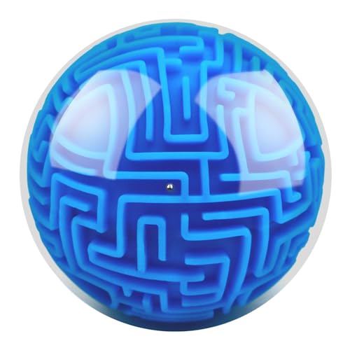 3D-Labyrinth-Ball - Labyrinth-Puzzle-Ball,Herausforderungen Game Lover Tiny Balls Brain Teasers Game | Maze Puzzle Cube Ball Sphere Lernspielzeug für Studenten Teens Erwachsene, 10,2 x 10,2 x 10,2 cm von Generic