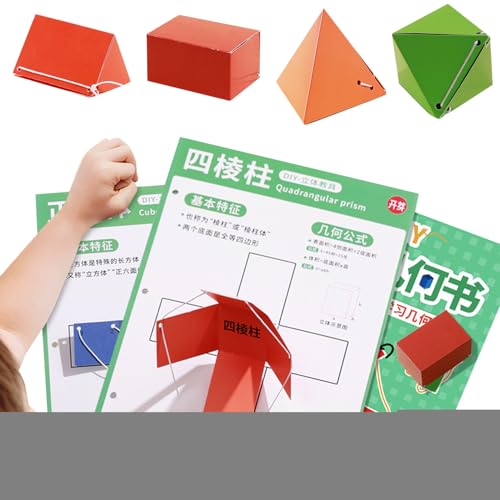 3D-Lehrbuch für Geometrie mit Band, Lernbuch 3D-Geometrie für Anfänger, Lernhilfe zur Entwicklung des räumlichen Denkens für alle Altersgruppen, und Mädchen 3D-Lehrbuch für Geometrie mit Band, Lernbuch 3D-Geometrie für Anfänger, Lernhilfe zur Entwicklung des räumlichen Denkens für alle Altersgruppen, und Mädchen von Generic
