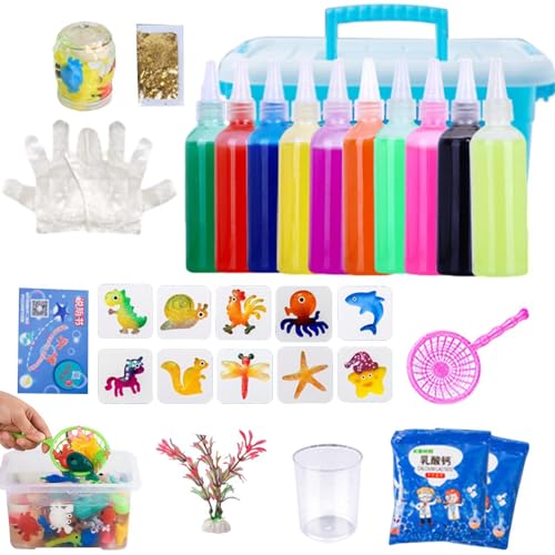 3D Magic Gels Kit – Kreatives Gel-Kunst-Kit, lebendiges 3D-Gel-Set | -Gel-Bastelarbeiten für Kinder, unterhaltsames pädagogisches Kunstzubehör, ideal für Heimprojekte und Kunstaktivitäten in der Sc von Generic