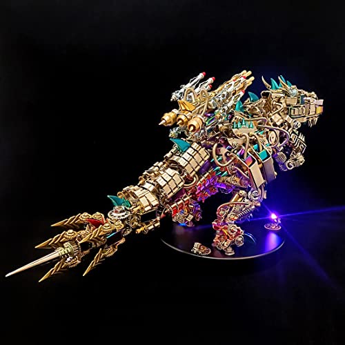 3D Metall Puzzle Tiere, 2500 Stück Mechanik Dinosaurier Metall Puzzle Modellbausatz mit beweglichen Gelenken, Wohnkultur Geschenk für Erwachsene Kinder von Generic