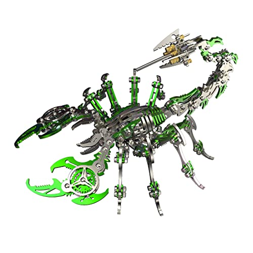 3D Metallpuzzle „Green Scorpion King“-Modellbausatz, 200-teiliger 3D Metallpuzzle-Miniaturmodellbausatz Stahl, 3D-Knobelspiel-Puzzles Metall und Edelstahlornamenten Erwachsene von Generic