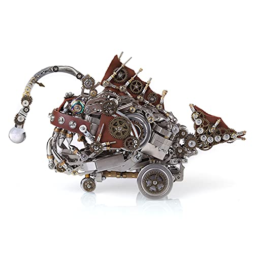 3D Metallpuzzle Modellbausatz, Mechanisches Anglerfisch-Metallpuzzle DIY, manuelles Zusammenbauen von Tiermodellen mit Licht, Weihnachtsgeburtstag Erwachsene, 1064 Teile von Generic