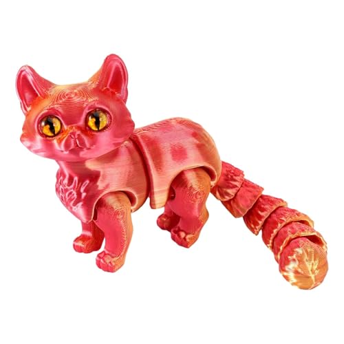 3D Printed Cat | 3D Print Animals | 3D Printed Toys | Fidget Toys Decor for Relief | Cartoon Animal Statue | Office Classroom Decor Executive Desk Toy | Desk Ornament for Kids, Friends, & Family von Generic