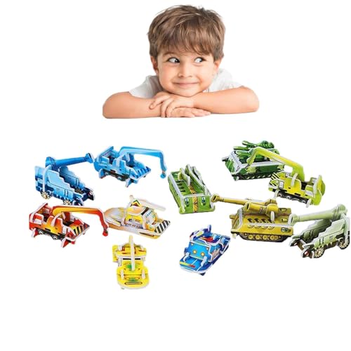 3D-Puzzle-Spielzeugset aus Schaumstoff, 10 Puzzle, Flugzeugtank, Dinosaurier, Bausätze, -Puzzle für von Generic