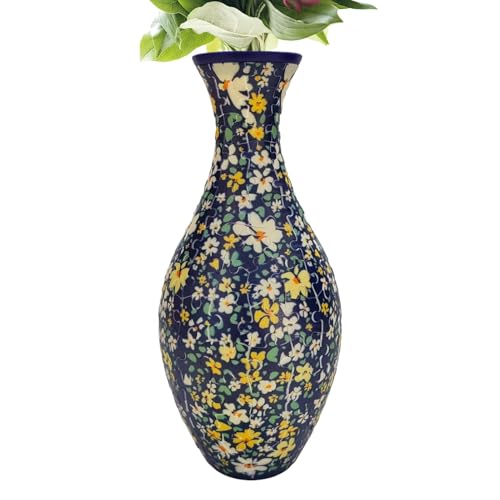 3D-Puzzle-Vase – Puzzle-Blumenvase, 160 Teile Puzzle-Vase für Blumen | Einzigartige Blumenvase mit 3D-Puzzle-Design, kreative Kunst- und Handwerksdekoration für Wohnzimmer, Schlafzimmer und Arbeitszim von Generic