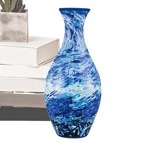 3D-Puzzle-Vase für Erwachsene, 3D-Puzzle-Vase, dekorative Blumenvase – 3D-Vase mit 160 gebogenen Puzzles, Pflanzgefäß Puzzle, mit abnehmbarem Wasserbecher für die Dekoration des Hauses von Generic